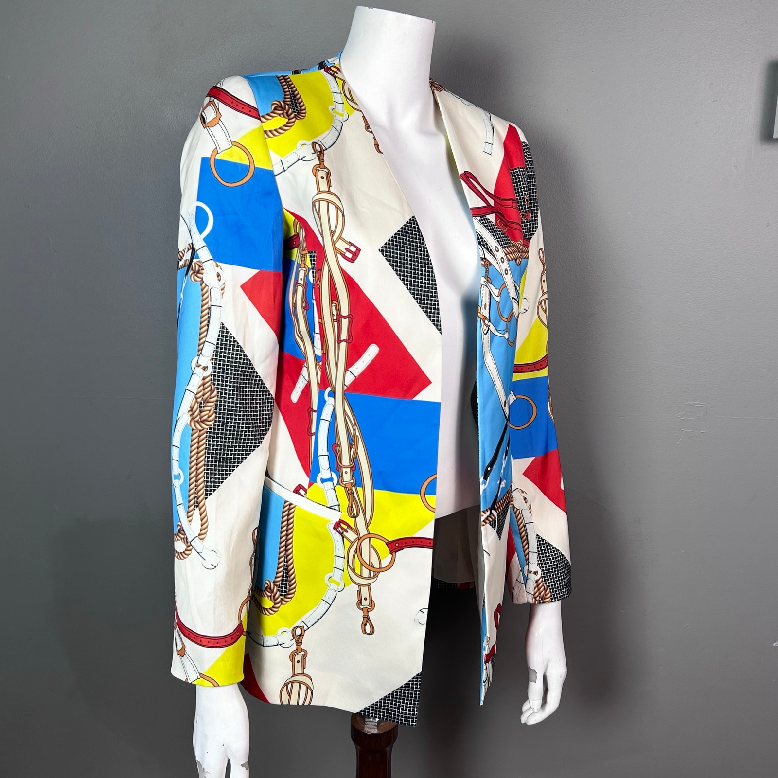 Fever Blazer Size 8 Eu 38 Equestrian Kentucky Derby Old Money Preppy Horse